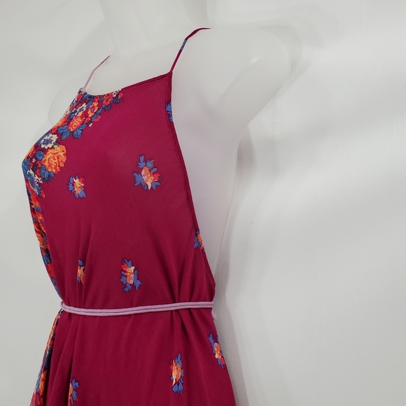 Free People It's A Cinch Magenta Floral Dress - Picture 6 of 11